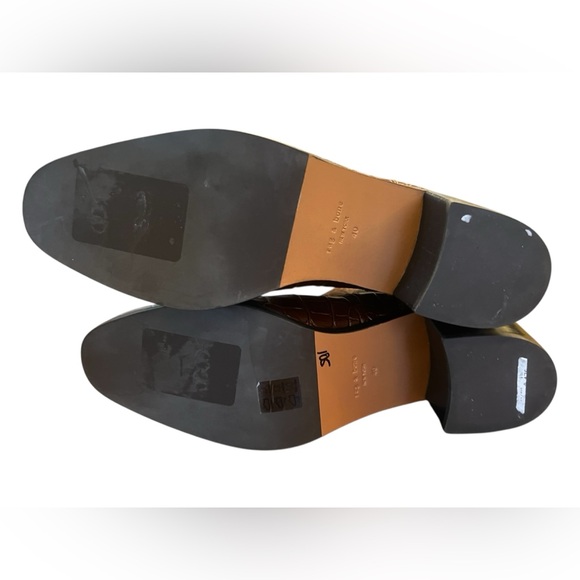 NEW Rag & Bone Hazel Chelsea Womens 9.5 Embossed Brown Leather - Picture 14 of 15